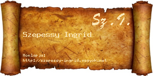 Szepessy Ingrid névjegykártya
